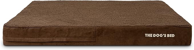The Dog’s Bed Orthopedic Memory Foam Dog Bed, XXL Brown Plush, Pain Relief for Arthritis, Hip & Elbow Dysplasia, Post Surgery, Lameness, Supportive, Waterproof Washable Cover, Veterinary Approved