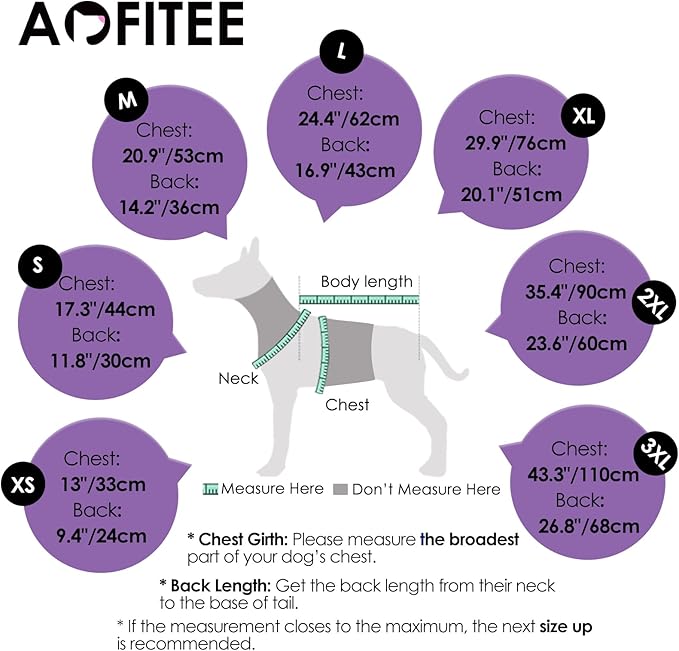 AOFITEE Dog Coat, Warm Dog Winter Coat for Large Dogs, Reflective Turtleneck Dogs Jacket with Harness Built in, Waterproof Windproof Pet Puffer Jacket Fleece Vest for Cold Weather, Lilac XXXL