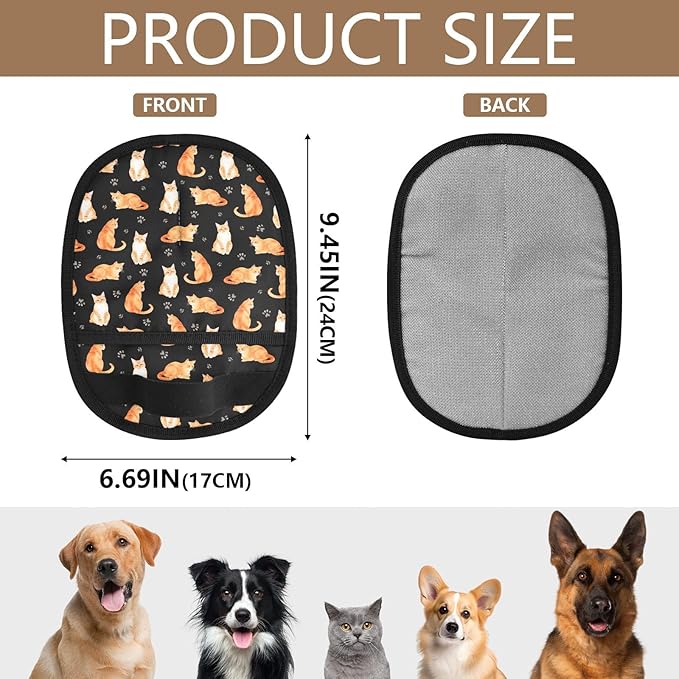 Pet Grooming Gloves Reusable Dog & Cat Hair Remover for Furniture, Car Interiors Multi-Surface Deshedding Tool for Carpets, Bedding & Home Cleaning