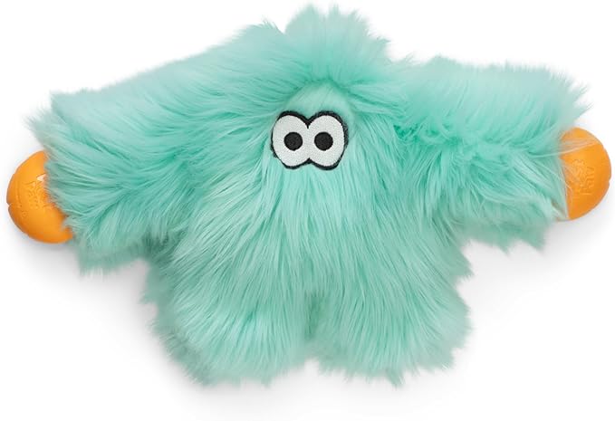 WEST PAW Rowdies Helga Durable Plush Dog Toy with Reinforced Seams Chew Resistant HardyTex Fabric and Interactive Squeaker for Safe Indoor and Outdoor Playtime Bundle for Dogs - Seafoam