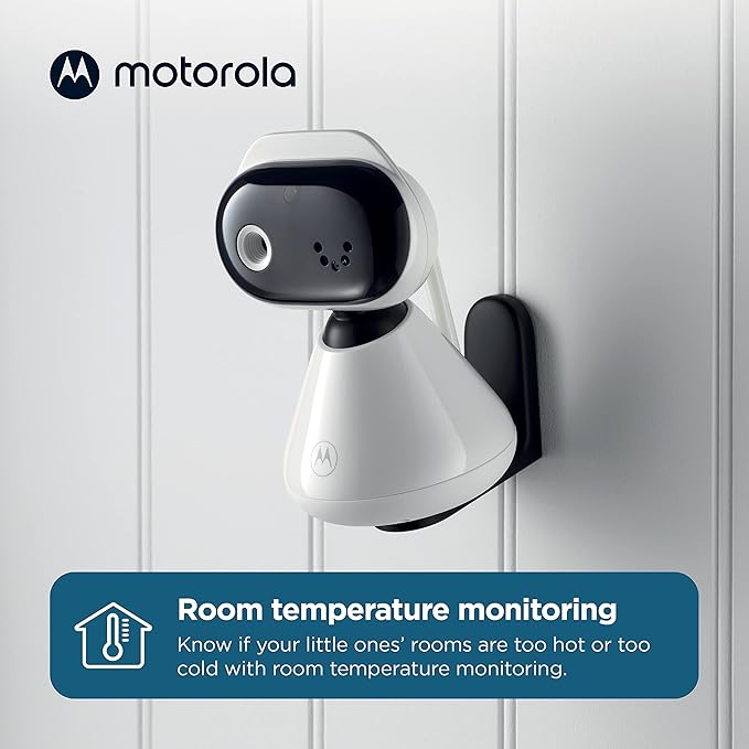 Motorola Baby PIP1500-2 - Indoor Video Baby Monitor w/ 2 Cameras, Parent Unit, Wall Mount, 1000-ft Range, Two-Way Audio, Room Temperature Monitoring (Renewed)