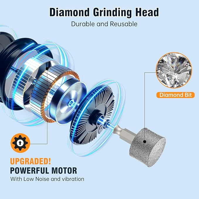 Dog Nail Grinder, 7-Speed Quiet Electric Dog Nail Trimmers, Dog Nail Clippers with Sponge Dust Collection & File for Small Medium Large Dogs, Rechargeable Pet Paw Grooming Supplies Kit