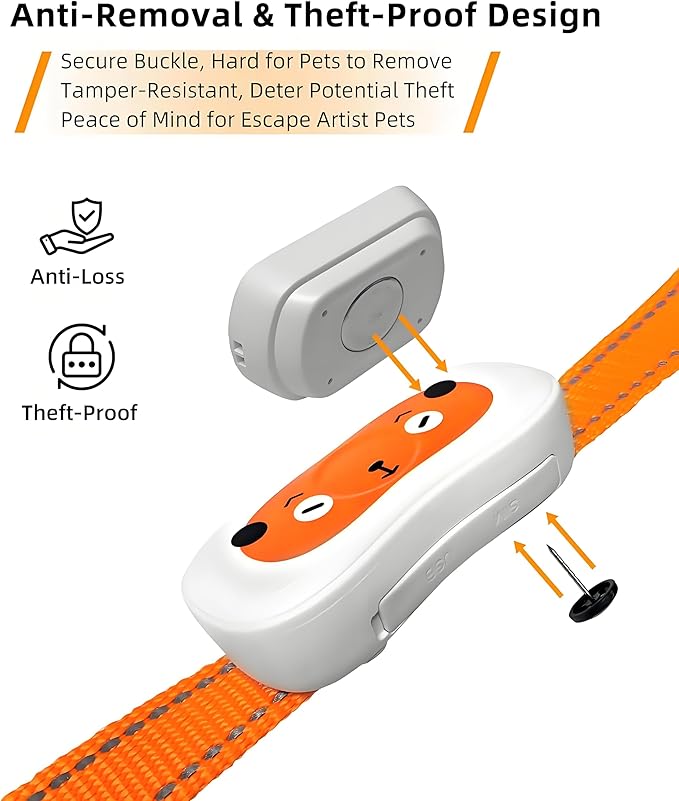 Smart Dog GPS Tracker,Live Pet Tracker with Virtual Fence Dog Collar with App,Smart Alerts,Collar-Compatible,4G Built-in SIM,iOS & Android