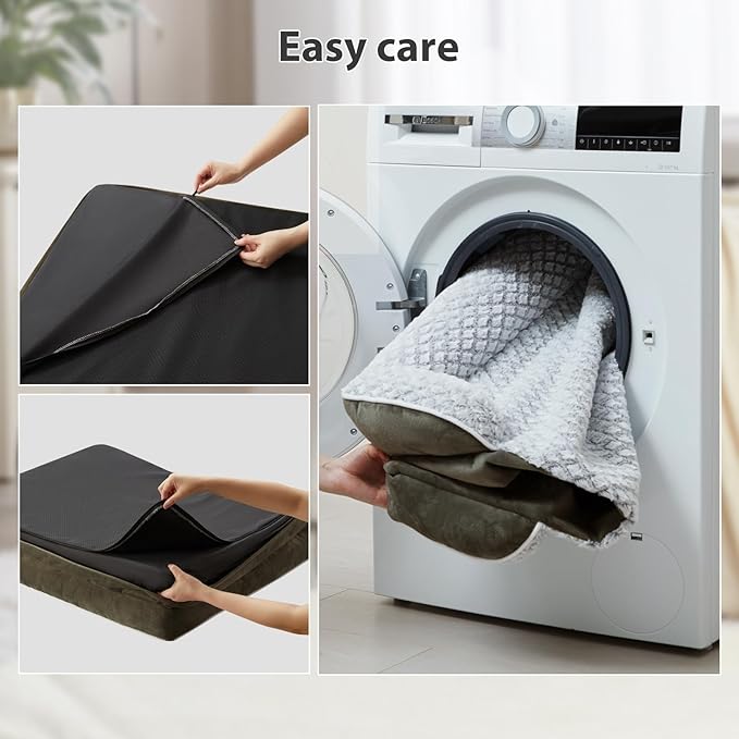 Orthopedic Dog Bed for Extra Large Dogs, Egg Crate Foam Bed for Extra Large Dogs, Equipped with Removable Waterproof Pillow Cover and Anti-Slip Bottom, Pet Bed