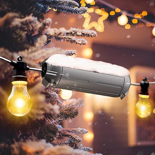 RESTMO 5-Piece Outdoor Waterproof Electrical Box Set – 12.5" x 8.5" x 5" Large & 7.1" x 2.3" x 2.3" Small, Weatherproof Boxes for Power Strip, Outlet, Plug, Socket, Timer, Holiday Light, Gray