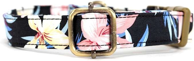 Personalized Dog Collar with Name and Phone Number Engraved,Adjustable Custom Puppy Collar,Organic Cotton Pet Collar for Small Medium Large Boy Girl Dogs