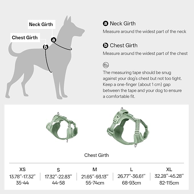 All-Weather No Pull Dog Harness Reflective Vest Harness QR Code Anti-Lost Adjustable Quick-Release Buckle Soft Padded Breathable Harness for Small Medium Large Dog (Light-Olive, XL)