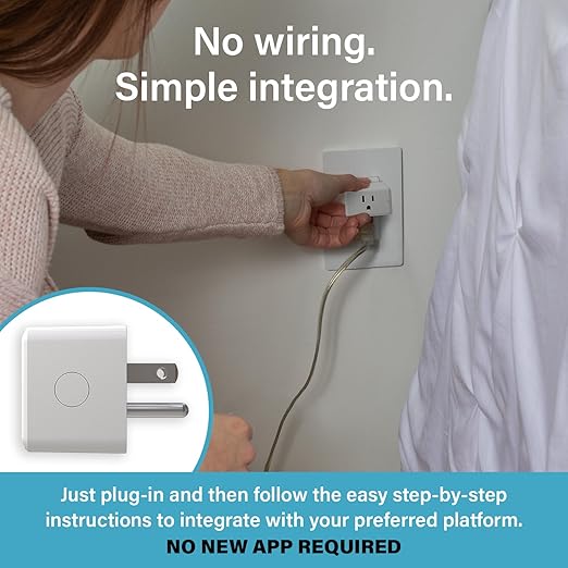 Legrand Radiant® Wi-Fi Matter Smart Plug Matter Hub Required 15A, Easy Setup, Enhanced Compatibility with Apple HomeKit, Google Home, Alexa & SmartThings, Easy Wi-Fi Connectivity w/ Matter (1 Pack)