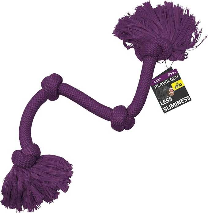 Playology Rope Toys for Dogs | Tug of War Dog Toy for Aggressive Chewers | Bacon Scented Dog Toys | Mega Rope Toy for Interactive Play
