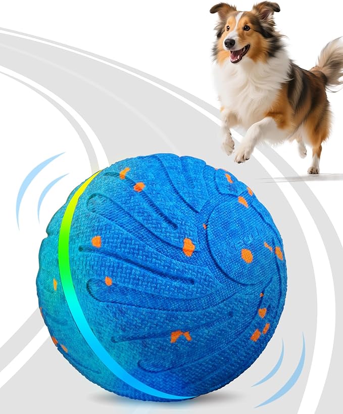 Smart Interactive Dog Balls, Automatic Moving Ball for Medium and Large Dogs, ETPU New Material, Motion Activated Rolling & Rotating Bouncy Toy for Dog Enrichment & Stimulation
