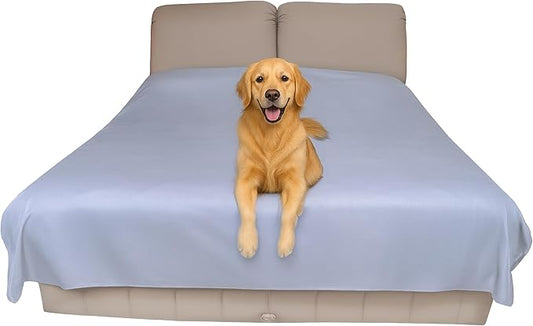 SILLY LEGACY Thin Reversible Waterproof Protective Cover or Liner for Bed or Couch (Queen Size, 96 x 82 inch), for Dogs and Cats, Babies; Incontinence, Dirt, Drool
