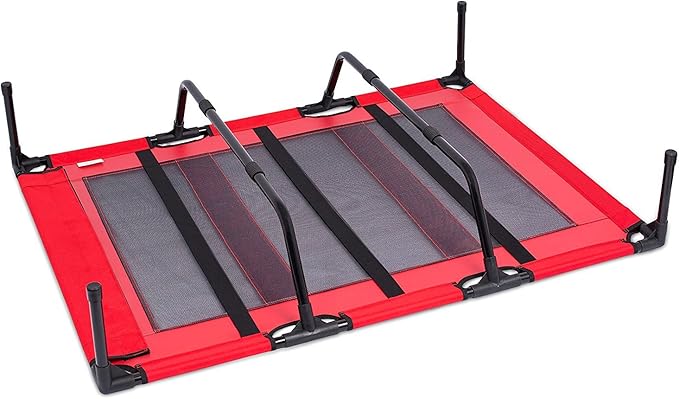 Internet's Best Dog Cot | 48 x 36 | Elevated Dog Bed | Cool Breathable Mesh | Indoor or Outdoor Use | Large | Red