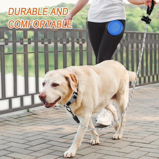 BARKBAY Dog Leashes for Large Dogs Heavy Duty Dog Leash 4/5/6 FT with Comfortable Padded Handle and Highly Reflective Threads for Medium Large Dogs Walking Training Running (5FT-1/2'',Gray)