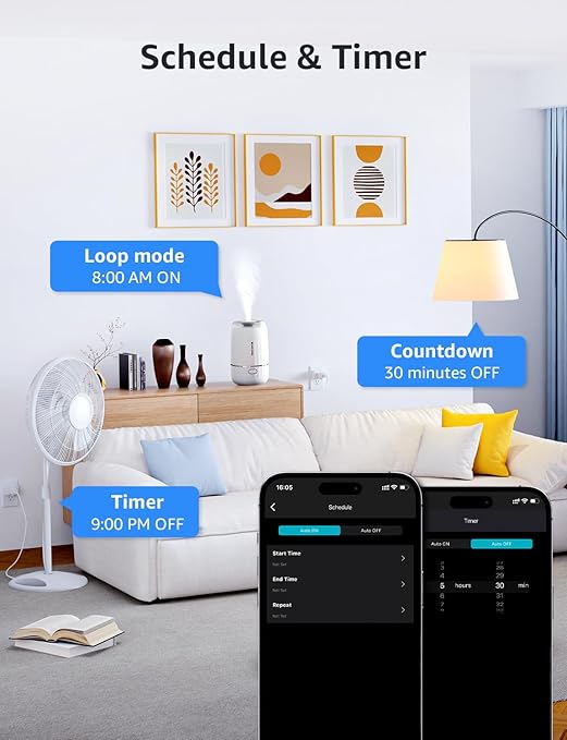 Lepro P1 Smart Plug Mini 15A, WiFi Outlet Plugs Compatible with Alexa & Google Assistant, Voice/APP Control, Timer & Group Controller, ETL & FCC Certified, 2.4GHz Only, 4-Pack