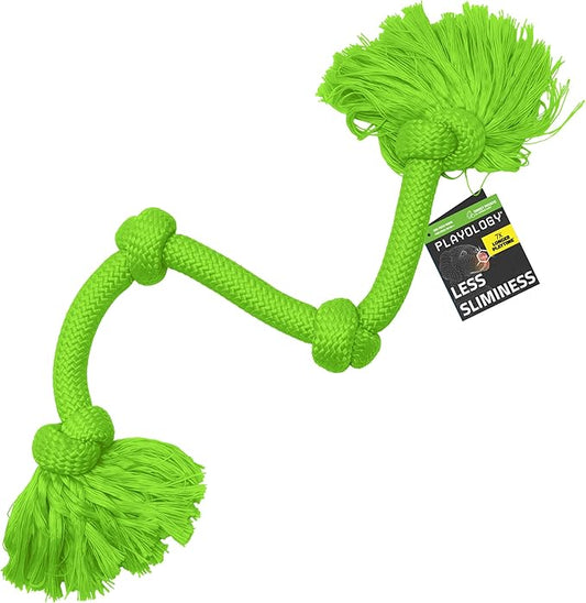 Playology Rope Toys for Dogs | Tug of War Dog Toy for Aggressive Chewers | Sweet Potato Scented Dog Toys | Mega Rope Toy for Interactive Play
