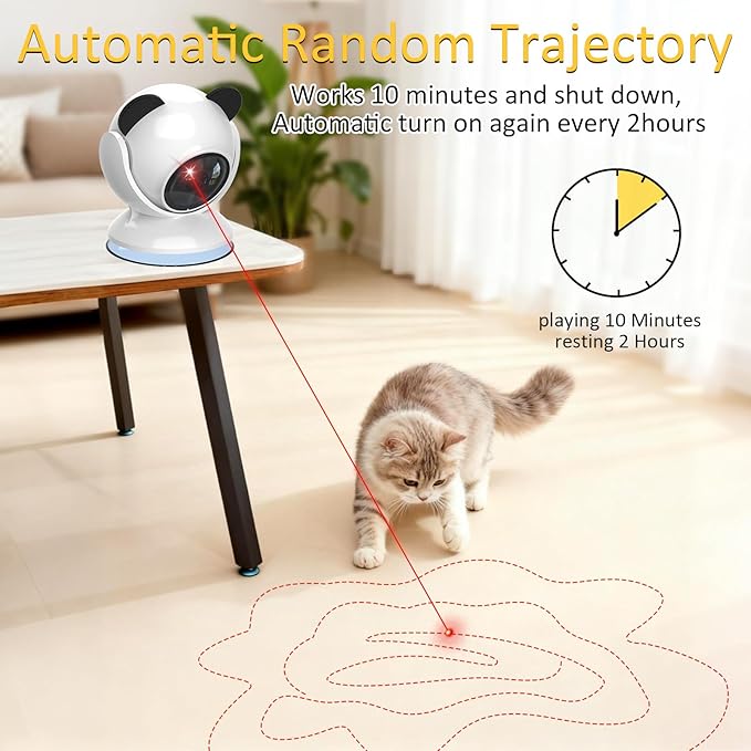 Automatic Cat Laser Toy Interactive Cat Toys for Indoor Cats/Kitty/Dogs,Laser Toys for Bored Indoor Adult Cats