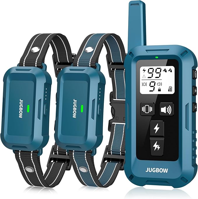 Jugbow 2 Dogs 4200FT Dog Training Collar with Remote, IPX8 Waterproof E Collar for Dogs Training, Rechargeable Collars for Large Medium Small Dogs (10-120lbs)