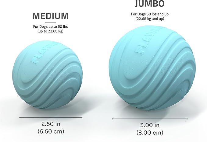 Playology Dog Toys | Dual Layer Ball Durable Chew Toy for Aggressive Chewers | Medium Peanut Butter Scented Toy - Easy to Clean and Made from Non Toxic Materials