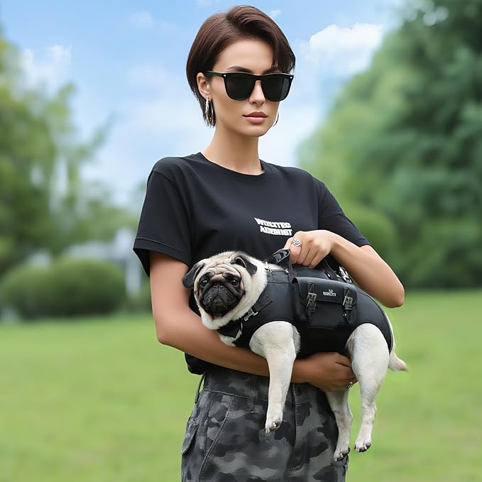 Dog Backpack Carrier for Dogs,Dog Lift Harness,Adjustable Padded Breathable Straps for Dogs, Disabled, Joint Injuries, Arthritis,S