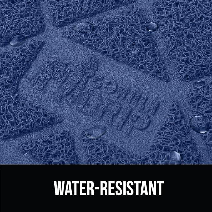 GORILLA GRIP Cat Litter Box Mat, 35x23, Water Resistant, US Designed Kitty Litter Trapping Mats, Easy to Clean, Scatter Control, Less Mess and Clean Floors, Kitten Supplies for Indoor Cats, Navy Blue