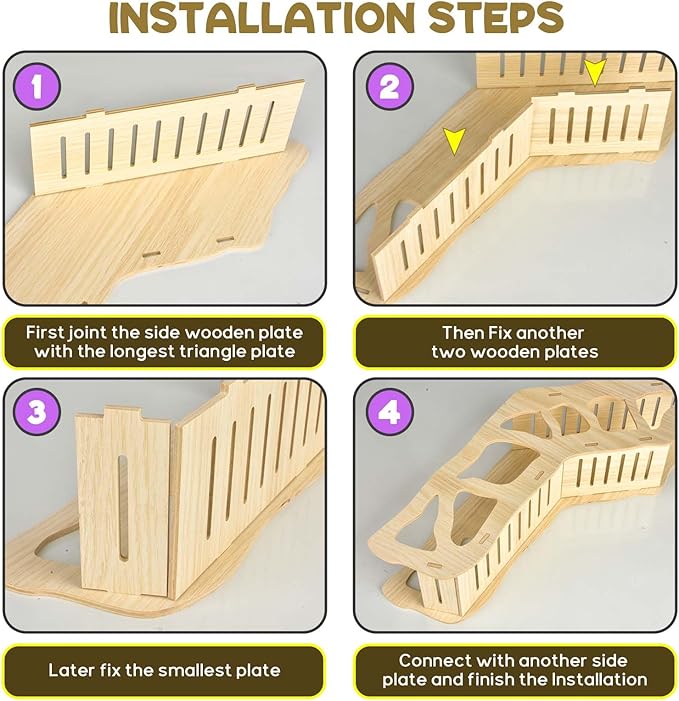 Hamster Hideout Climbing Ladder and Tunnel for Burying in Bedding or Connecting with Accessories