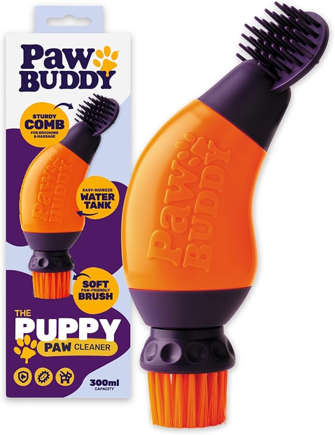 PawBuddy Puppy Paw Cleaner – Essential Paw Washer for Small Dogs & Puppies – Gentle Mud & Buildup Remover – Portable Puppy Grooming Brush & Hygiene Tool for Clean, Healthy Paws