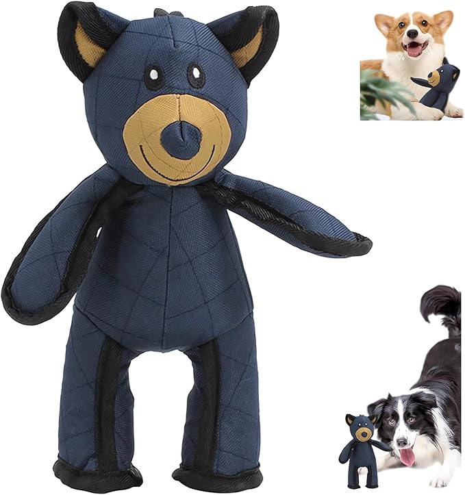Unbreaka Bear Dog Unbreakable Teddy Extreme Bears 2.0 Dog Toys Aggressive Chewers Indestructible Stuffed Plush Dog Squeaky Toy Keep Them Busy Durable Tough Heavy Duty Chewer Dog Toy Large Breed (1PC)