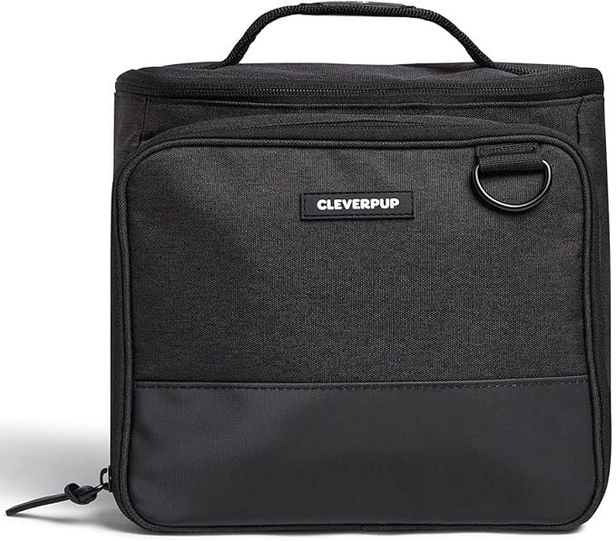 Large 7-Piece Bistro Box Dog Food Travel Kit, 12-Cup Kibble Storage, 2 Silicone Bowls, Mat & Scoop - Premium Portable Pet Food Kit for Weekends, Overnights, Daycare & Camping, Graphite