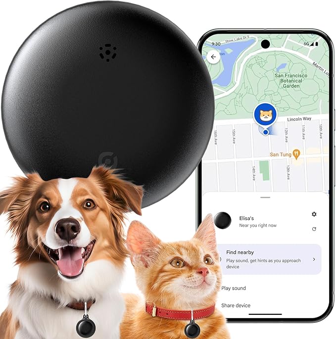 Bluetooth Tracker for Android, Android Airtag Compatible with Google Find My Device App, Replaceable Battery Item Finder, Tracker Tag for Keys, Suitcase, Backpack, Wallet, Luggage (for Keys)