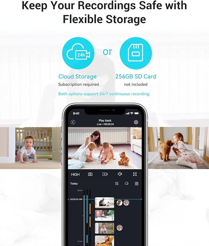 blurams 5G Pet Camera 2K, 360° PTZ Dog Camera with Phone App, Indoor Cameras for Home Security w/Dual-Band WiFi6, 2-Way Audio, Motion Tracking, Color/IR Night Vision, Siren, Cloud&SD