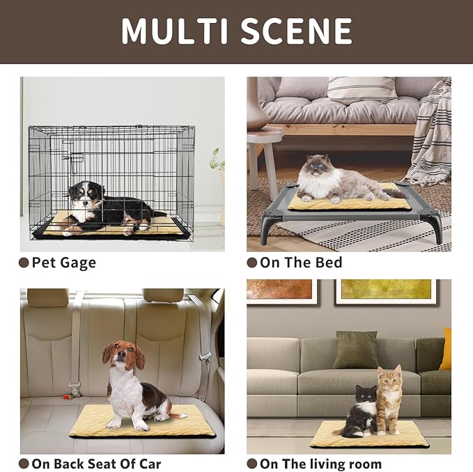 Self-Warming Cat Bed Indoor/Outdoor Super Soft Self Heating Pet Mat Washable Thermal Pad for Cat & Dog