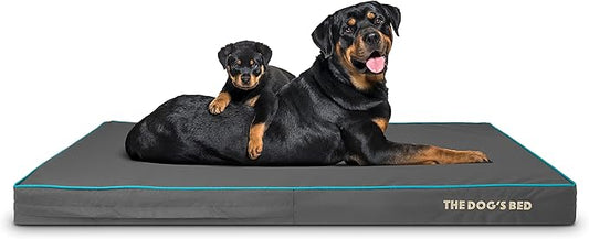 The Dog’s Bed Orthopedic Memory Foam Dog Bed, XXL Grey/Blue, Pain Relief for Arthritis, Hip & Elbow Dysplasia Post Surgery, Lameness, Supportive Calming, Waterproof Washable Cover, Veterinary Approved