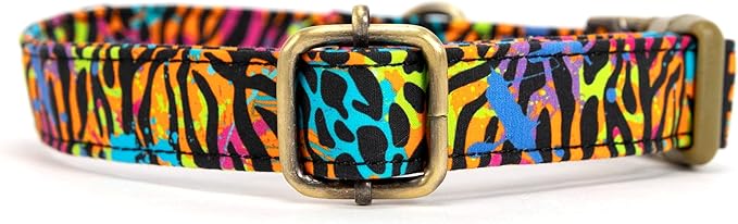 Personalized Dog Collar with Name and Phone Number Engraved,Adjustable Custom Puppy Collar,Organic Cotton Pet Collar for Small Medium Large Boy Girl Dogs