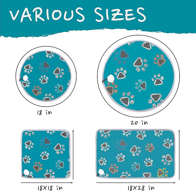 furrybaby Pet Heating Pad, Cat Heating Pad for Dogs Waterproof with Durable Anti-Bite Tube Indoor for Puppies Dogs Cats (1 Pack Green, 17 X 17in, Temp Adjustable)