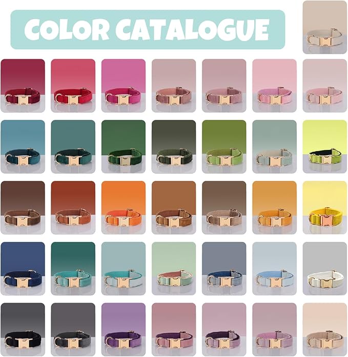 Personalized Velvet Dog Collar with Name & Phone, Multi-Color Options, Metal Quick-Release Buckle, Soft & Stylish (Style-D)