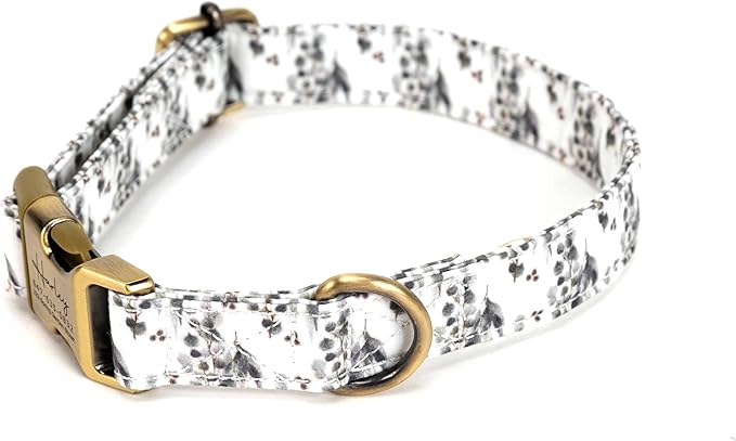 Personalized Dog Collar with Name and Phone Number Engraved,Adjustable Custom Puppy Collar,Organic Cotton Pet Collar for Small Medium Large Boy Girl Dogs