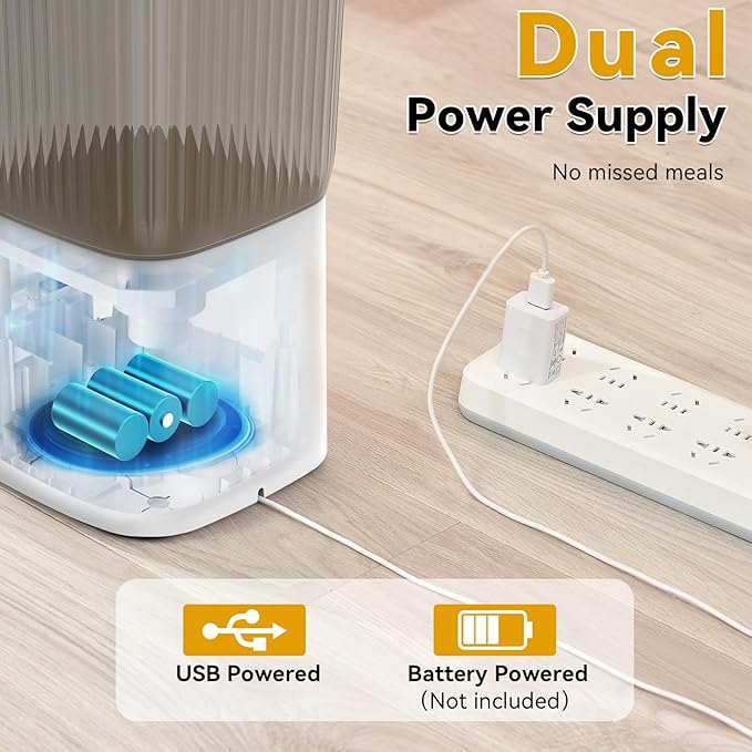 Smart Automatic Cat Feeders, Cat Feeder with Camera for Two Cats,1080P HD Video with Night Vision 2.4G WiFi Auto Pet Feeder with 2-Way Audio,5L Pet Food Storage Container,Detachable for Easy Clean