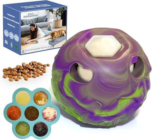 Dog Toys, Frozen Dog Treats to Keep Dogs Busy, Interactive Treat Dispensing Dog Toy Puzzle, Interactive Chew Toys for Large Dog, Power Chewer, Durable Rubber-Easy to Clean (Small)