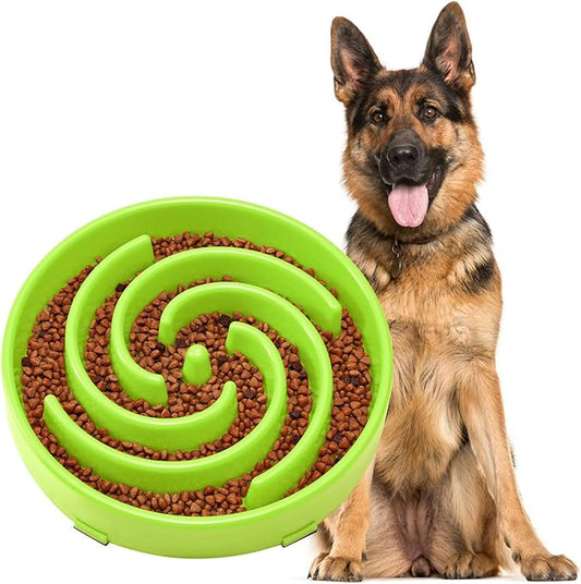 JASGOOD Slow Feeder Dogs Bowl for Large Medium Dogs,Anti-Gulping Pet Slower Food Feeding Bowls Stop Bloat,Preventing Choking Healthy Design Dogs Bowl