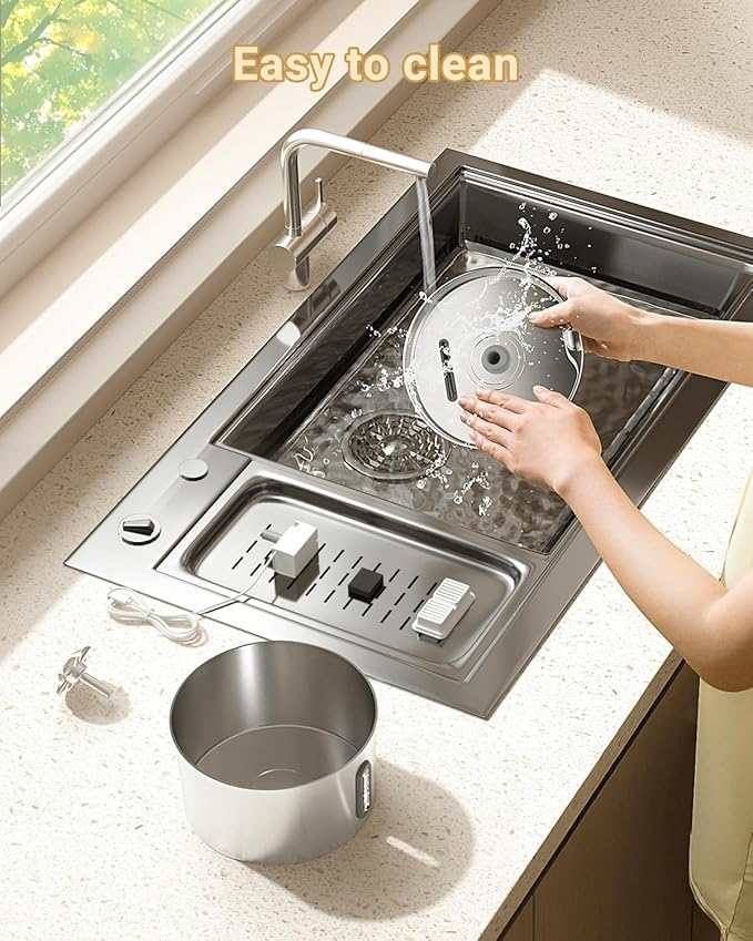 Cat Water Fountain Stainless Steel - 74oz/2.2L Pet Dog Water Dispenser Automatic Silent Cats Dispenser for Drinking Indoor Metal Kitty Spout Fountains with 3 Filters & 3 Sponges Christmas Stuff Gifts