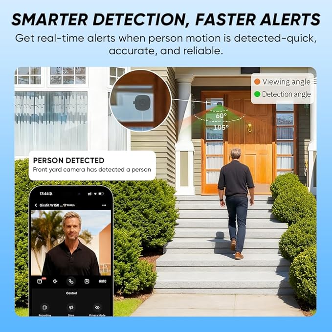 Saker Smart 2K Window Security Camera Plus 2026| 2.4GHz & 5GHz Indoor Cameras with Color Night Vision,Motion Alerts | 24/7 Recording for Home Security | Easy & Quick Install