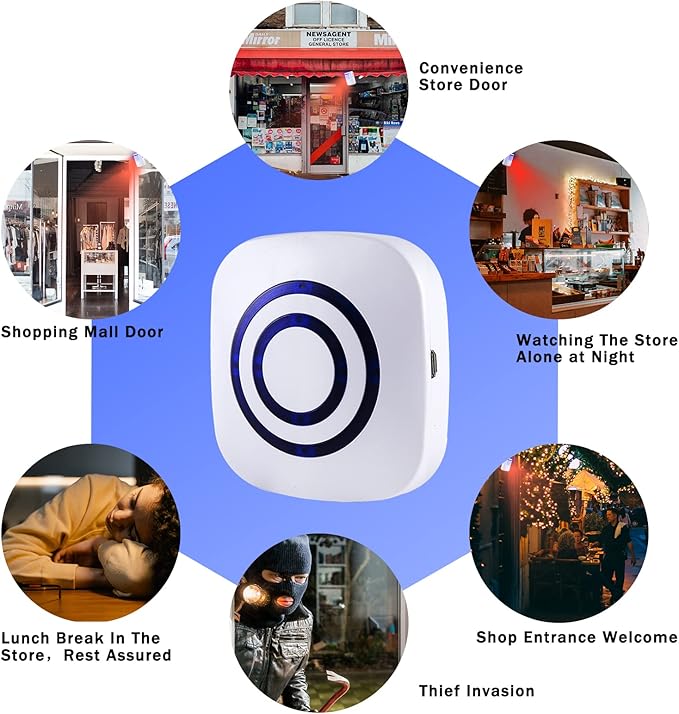 Motion Sensor Alarm,Wireless Driveway Alarm Indoor Home Security Business Detector Alert System -Monitor&Protect Property - 2 Receiver and 3 PIR Sensor-38 Chime Tunes