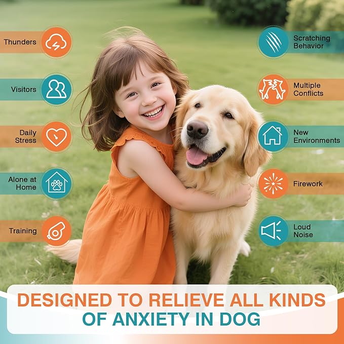 Dog Calming Pheromones Diffuser to Calm Pet 12 in 1 Advanced Kit Appeasing Pheromone for Anxiety Relief (5 Plug in+7 Pack 48ml Refill) Reduce Aggression Fighting Barking Stress (Tasteless)