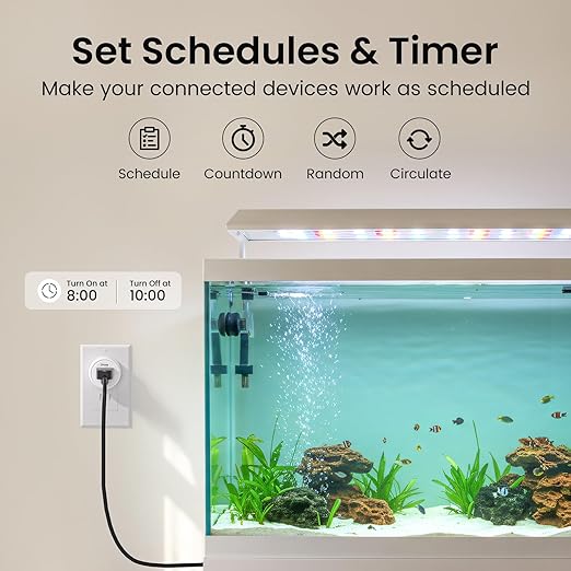 GHome Smart Plug Mini, WiFi Smart Outlet Plug Works with Alexa and Google Home, Timer Outlet with APP Control, 2.4GHz Network Only, No Hub Required, ETL FCC Listed (4 Pack), White