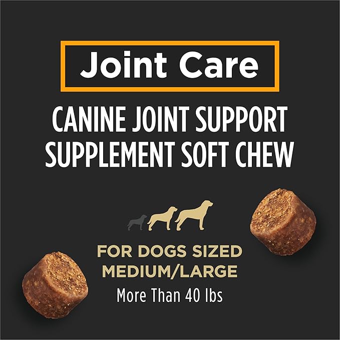 Purina Pro Plan Veterinary Large Breed Dog Joint Care Supplement with Glucosamine, Chondroitin, and Collagen to Support Hip and Joint Health – 30ct Pouch