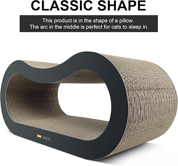 TTCAT Cat Scratch Pads,2 in 1 Corrugated Cardboard Cat Scratcher Lounge for Indoor Cats,Durable Cat Scratching Board Reversible for Furniture Protection.