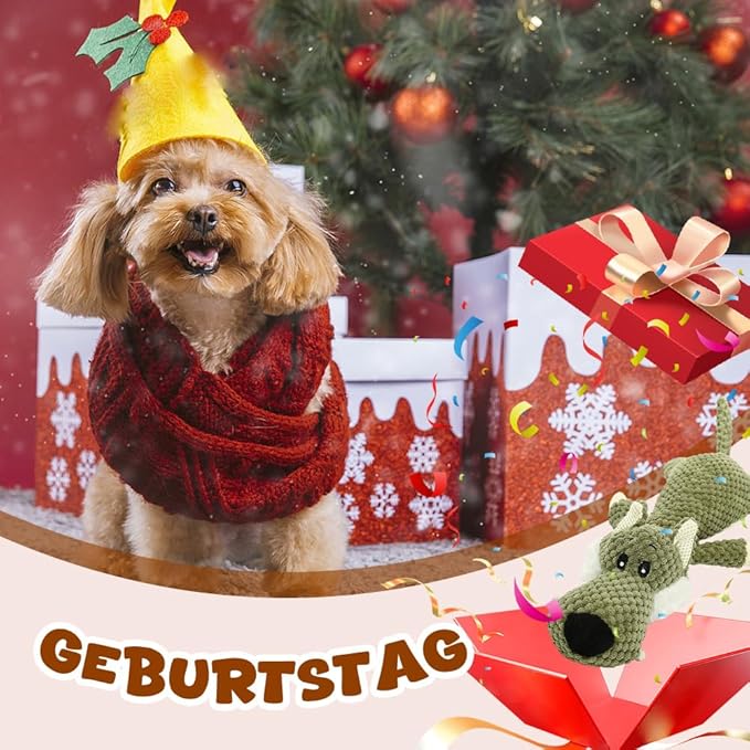 Indestructible Dog Toys,2026 New Dogs Plush Toy for Aggressive Chewers,Stuffed Toys Dogs Squeaky Durable Chew Toy for Indoor Pups Teething (Eleplant)