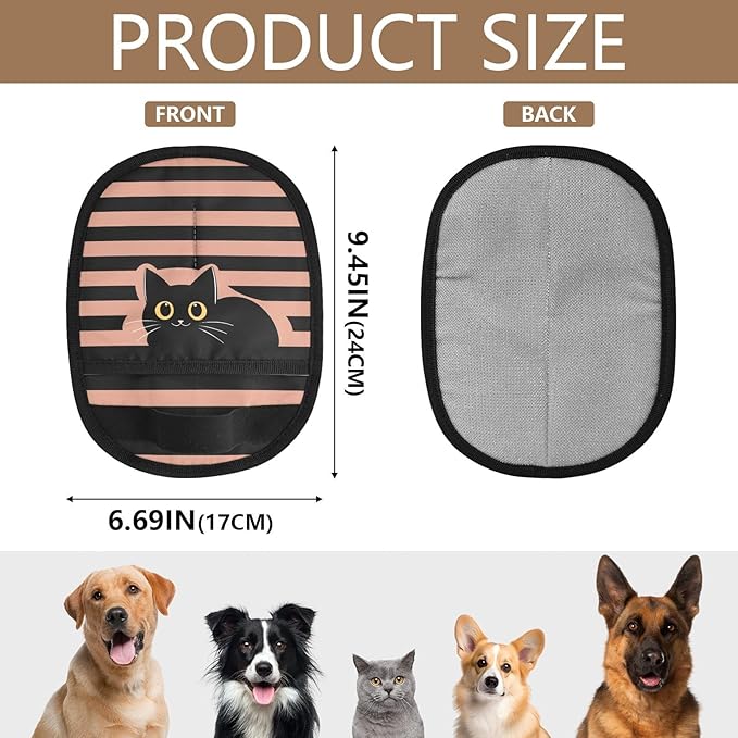 Pet Grooming Gloves Reusable Dog & Cat Hair Remover for Furniture, Car Interiors Multi-Surface Deshedding Tool for Carpets, Bedding & Home Cleaning