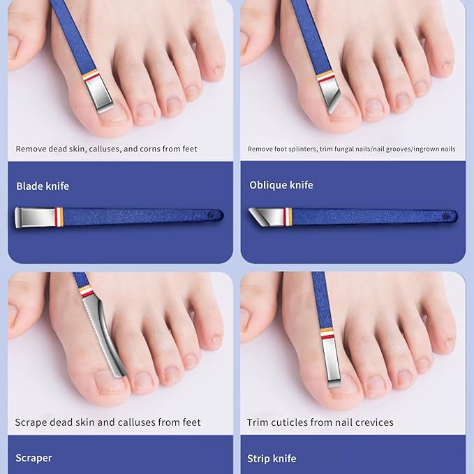 Nail Clippers Set - 19 Piece Manicure & Pedicure Kit, Stainless Steel Fingernail & Toenail Tools with Luxurious Travel Case for Men & Women