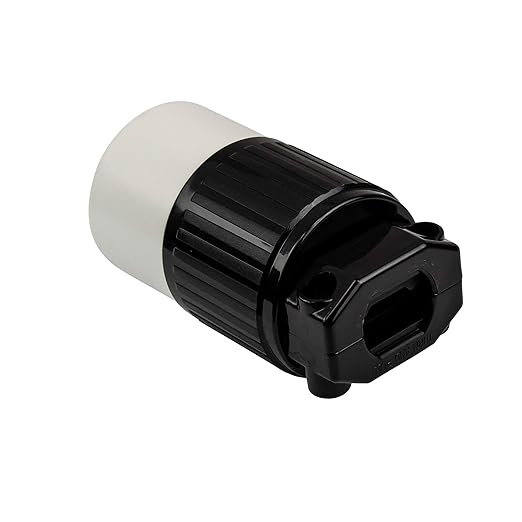 ENERLITES NEMA L6-30R Locking Connector for Generator, Twist Lock Female Plug, 30 Amp, 250 Volt, 2 Pole, 3 Wire Grounding, Industrial Grade, UL Listed, 66462-BK, Black, 2 Pack